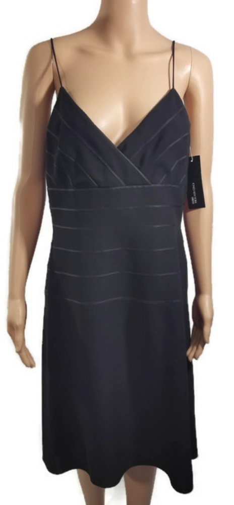Jones New York Black Sleeveless Dress Sz 12 NEW